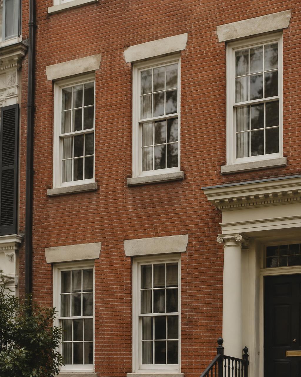 West 11th Street · Greek Revival · Six-over-six sash